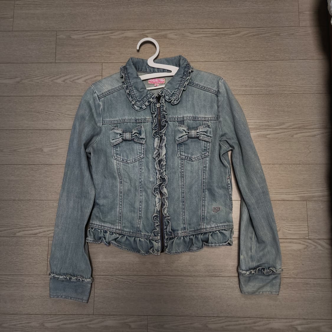 2월까지 Mezzo Piano 데님 청자켓 프릴 갸루 로리타 상품이미지1