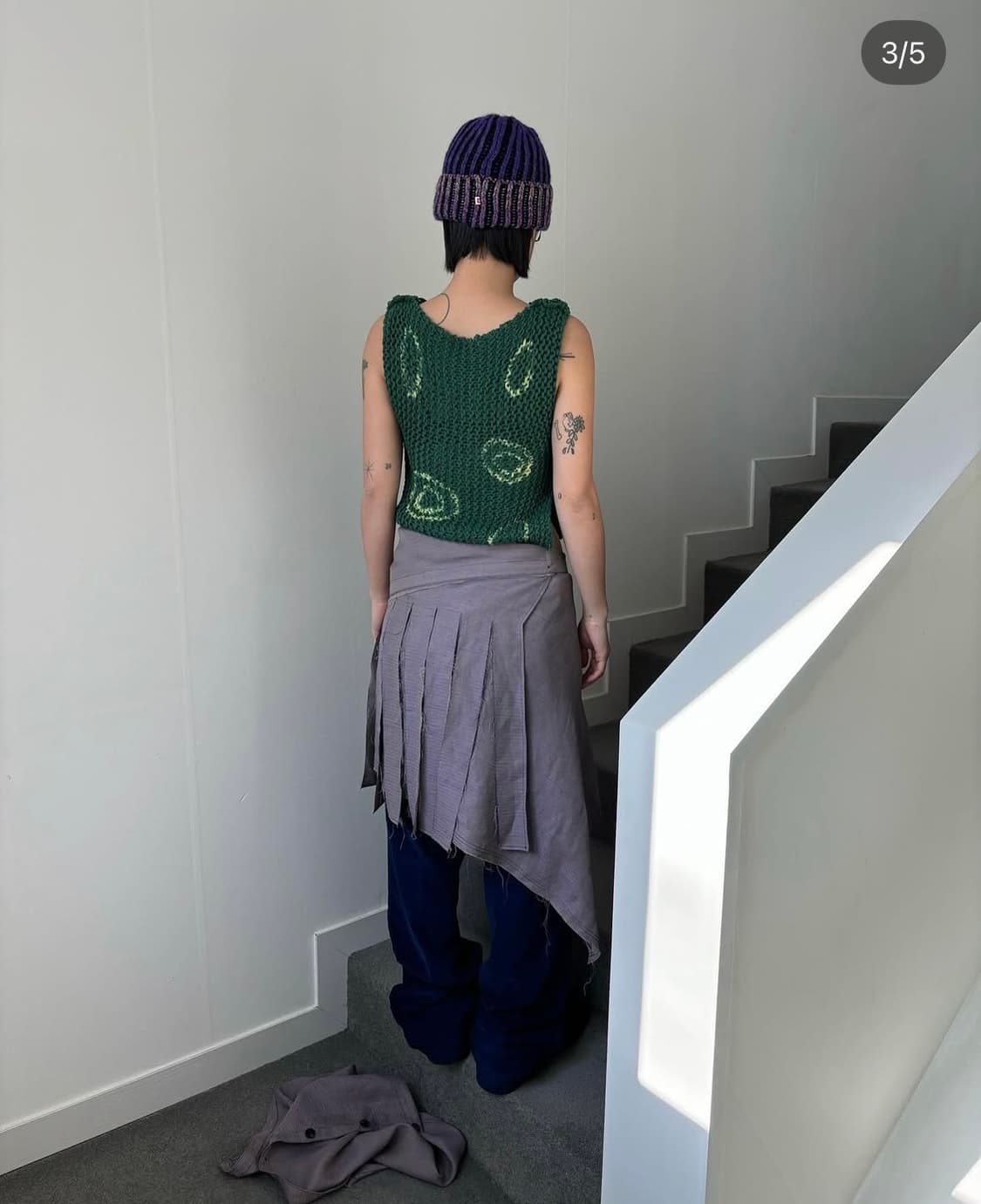 0tape 프린지 버튼 스커트 상품이미지4