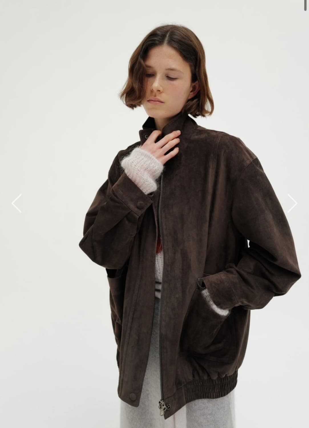 MONOHA 모노하 하이넥 스웨이드 자켓 상품이미지1