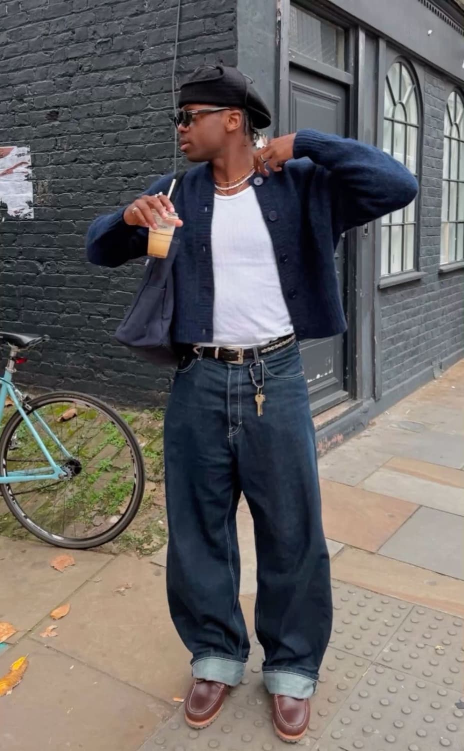 할리데이비슨 가죽 헌팅캡 블랙 L (약58-59호) 상품이미지9