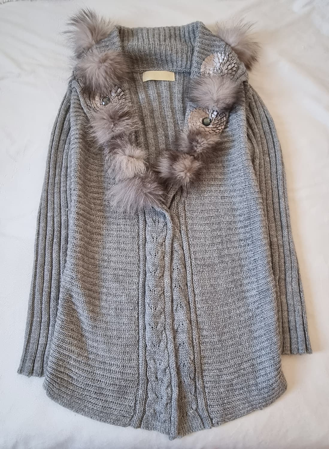 빈티지 00s archive 퍼 니트 가디건 상품이미지1