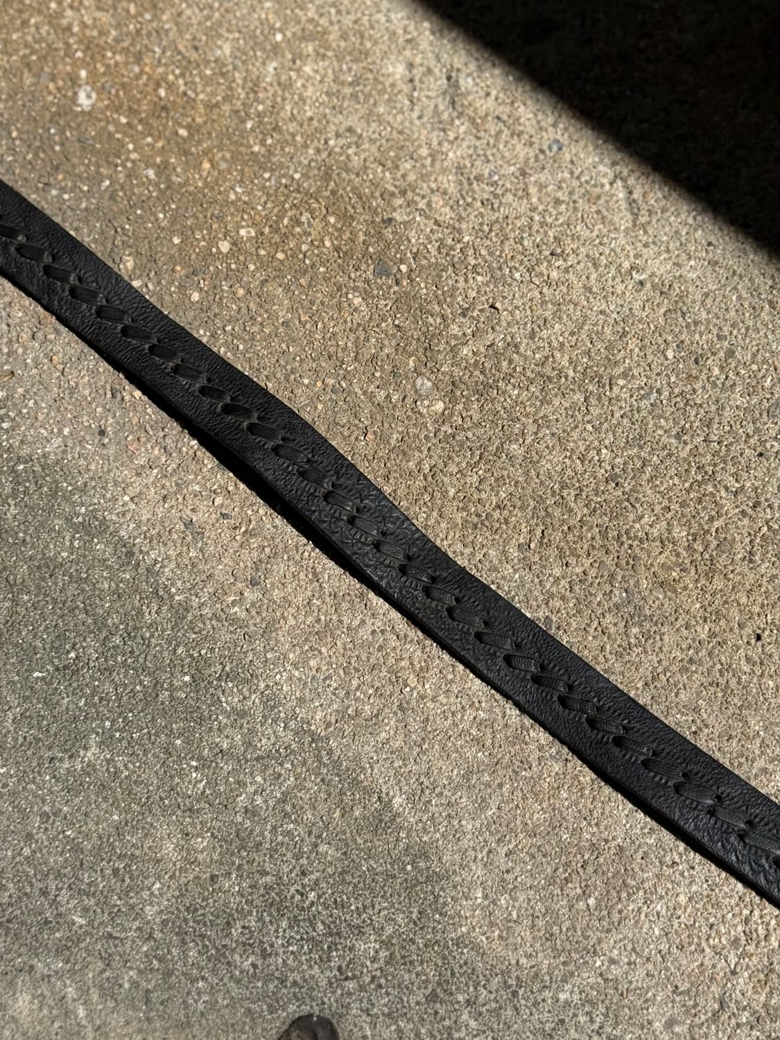 vintage black leather lace belt 상품이미지2