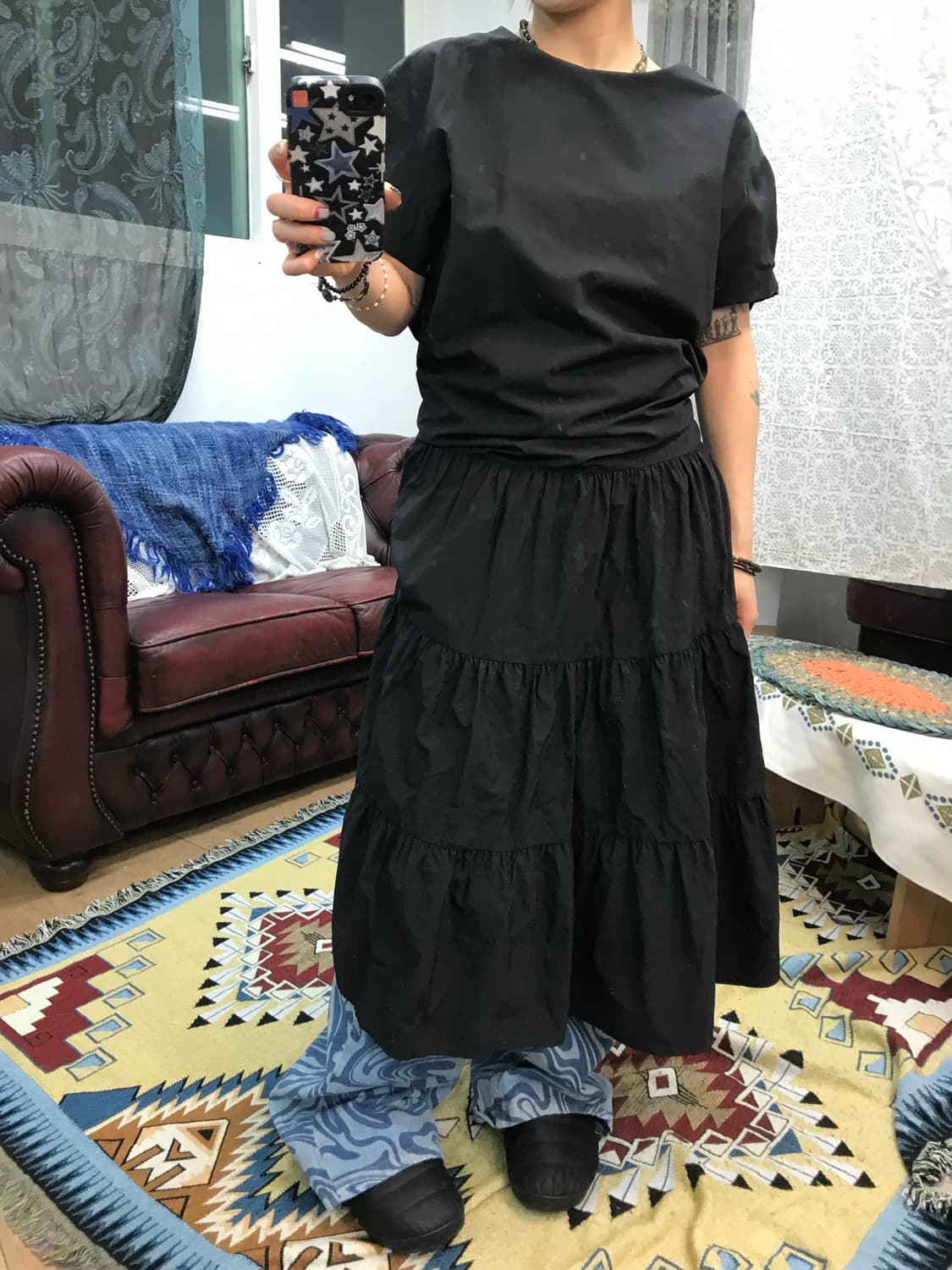 여성 블랙 반팔 원피스  상품이미지1