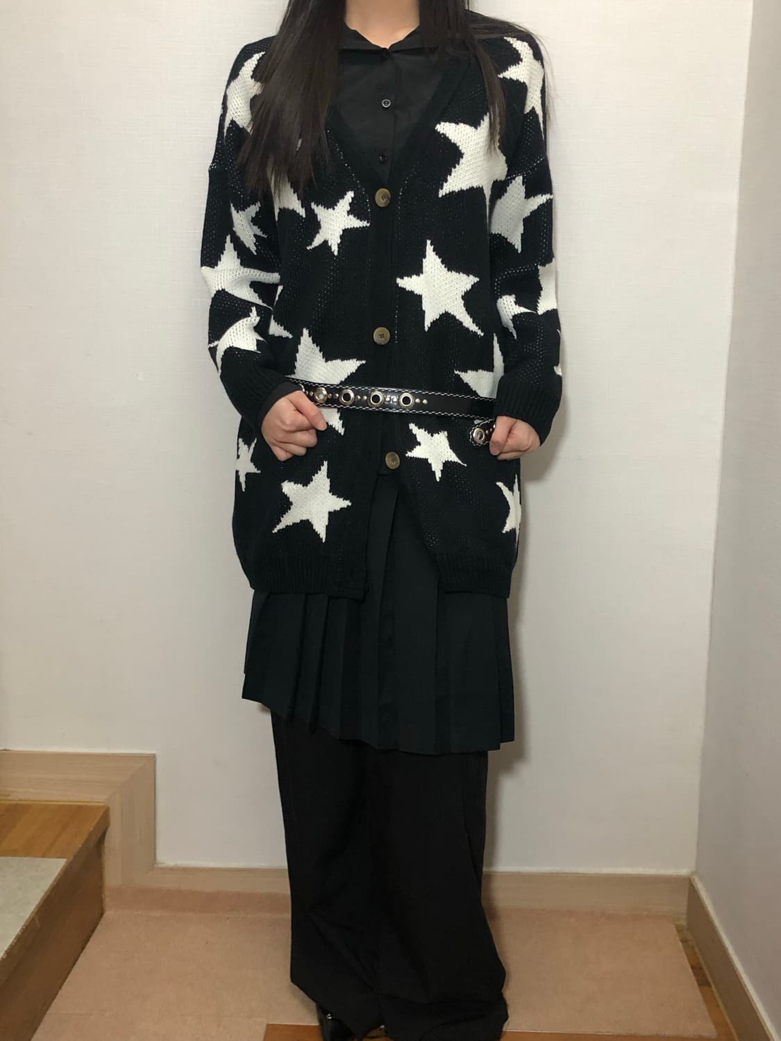 빈티지 펑크 블랙 가디건 상품이미지5