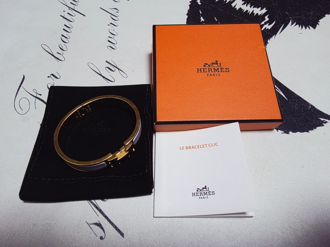 에르메스 클릭아슈 화이트 금장pm 상품이미지1