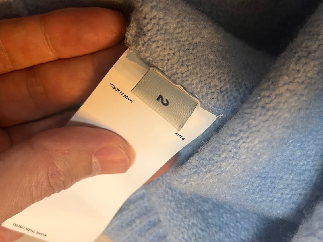 포터리 캐시미어 혼방 니트 스카이블루 상품이미지3