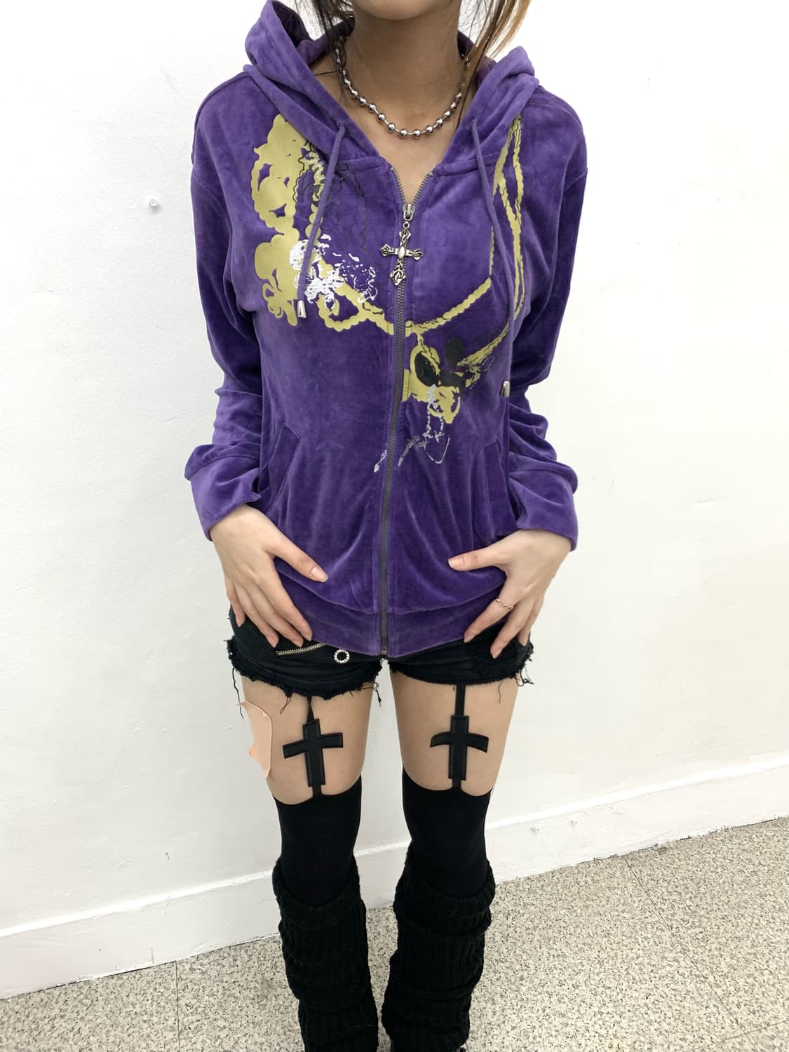 Cross detail ethnic mood hoodie  상품이미지3
