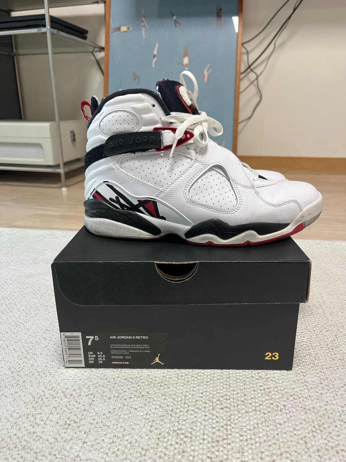 에어조던 8 레트로 화이트 벅스바니 상품이미지5