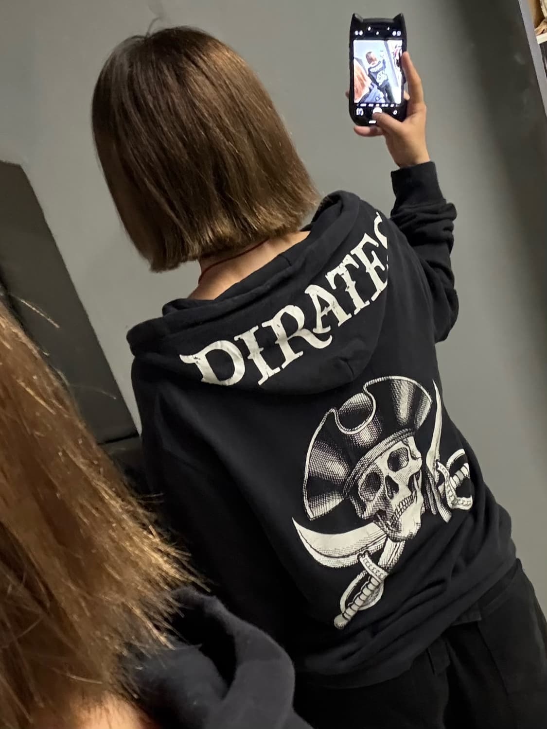 back skull printing hood zip-up 상품이미지1