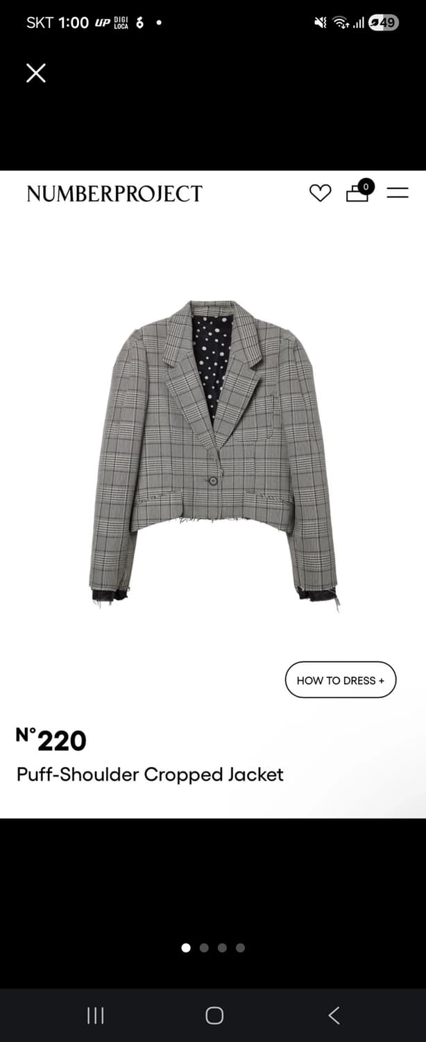 Number project 자켓 55사이즈 상품이미지1