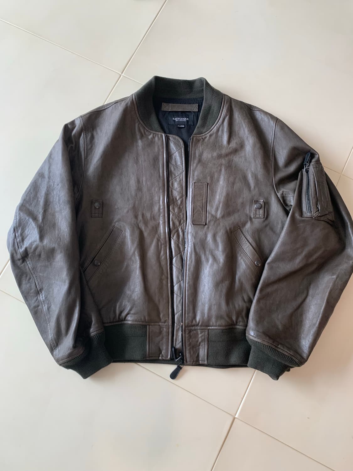이스트로그 레더 가죽 ma-1 블루종 자켓 xl 상품이미지2