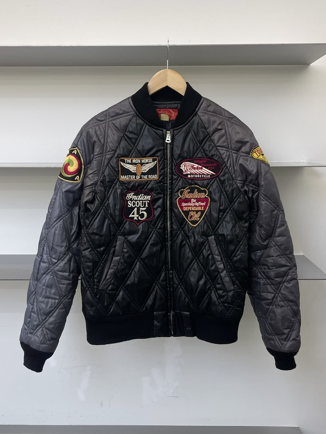 인디안 모터사이클 퀼티드 레이싱 자켓 상품이미지1