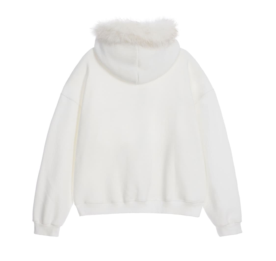 로제프란츠 퍼 오버핏 레터링 후드집업 상품이미지2