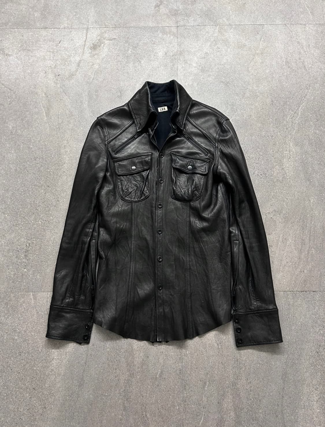 LGB Lambskin Cut Out Leather Shirts JK 상품이미지1