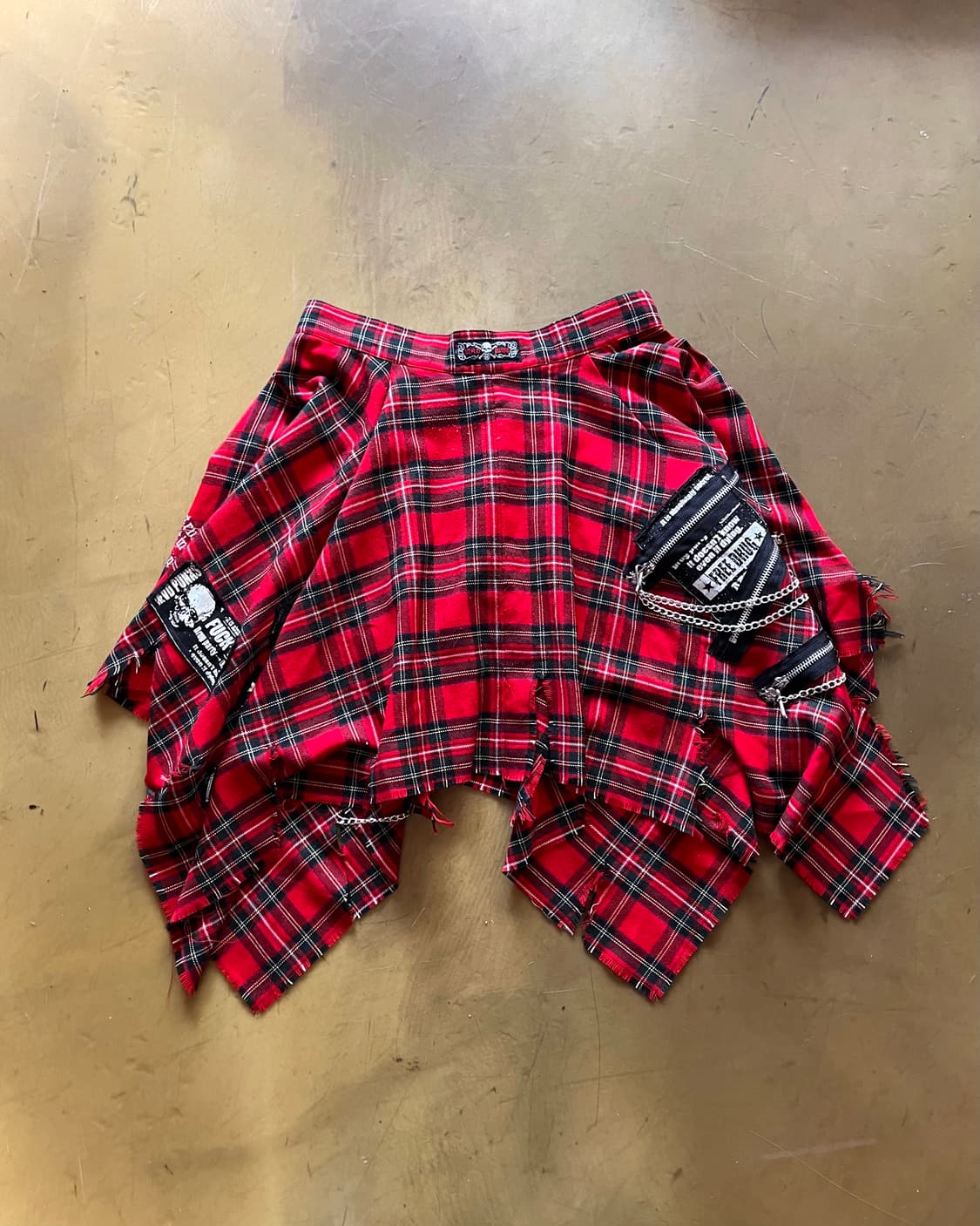 00s Mad Punks Tartan Check Chain Shirt 상품이미지8