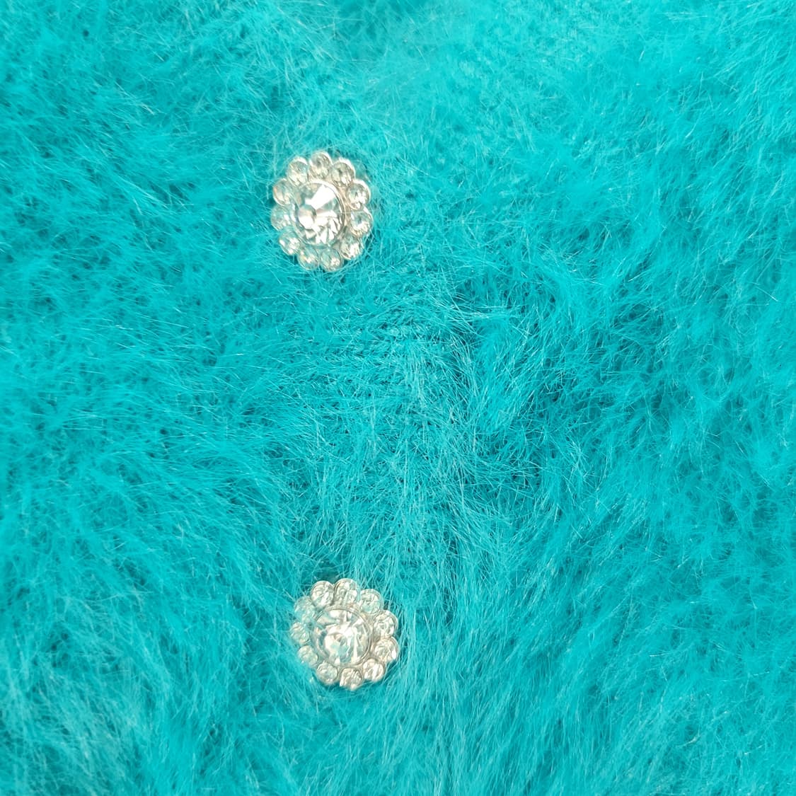 Zara 자라 앙고라 크롭 가디건 아쿠아 블루 상품이미지3