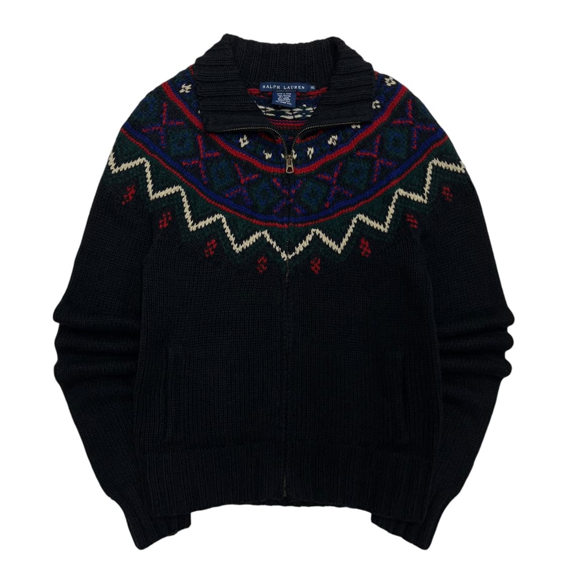 폴로 랄프로렌 90's 에스닉 네이비 집업 XS 상품이미지2