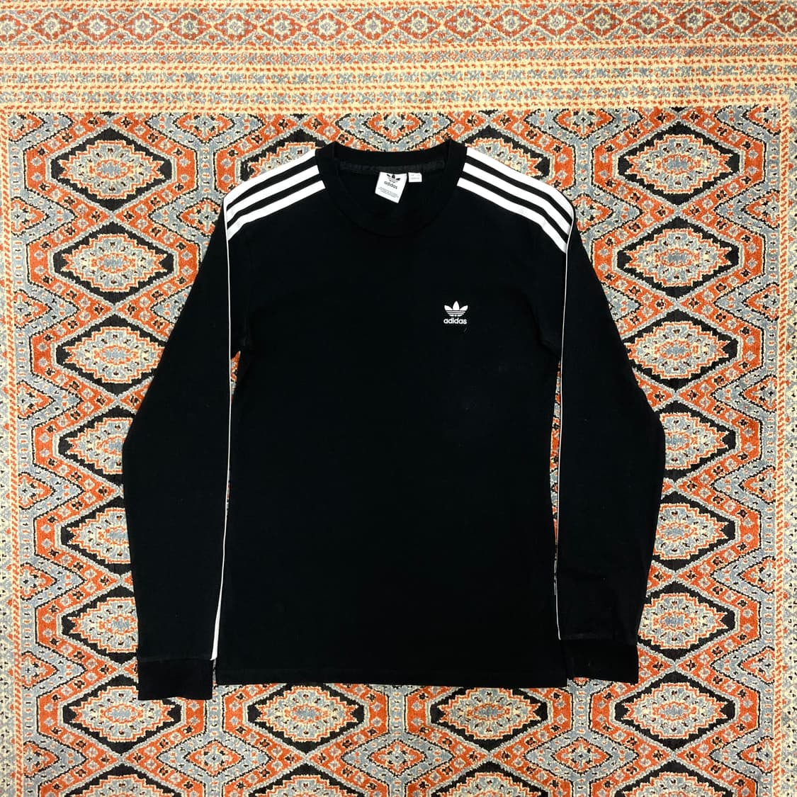 아디다스 오리지날 삼선 블랙 긴팔티셔츠 여성S 상품이미지1