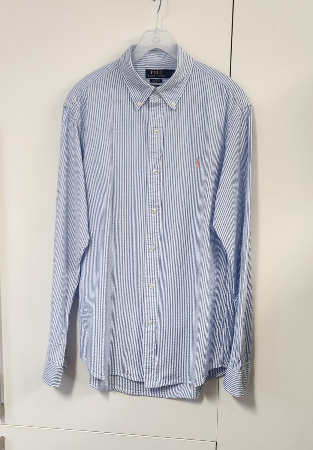 폴로랄프로렌 신형 시어서커 클래식핏 셔츠 M  (95-100) 24SS 상품이미지2