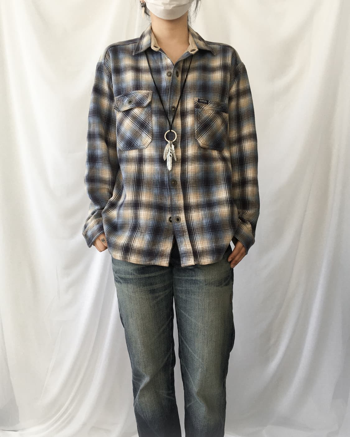 Kansai jeans check pattern shirt 상품이미지6