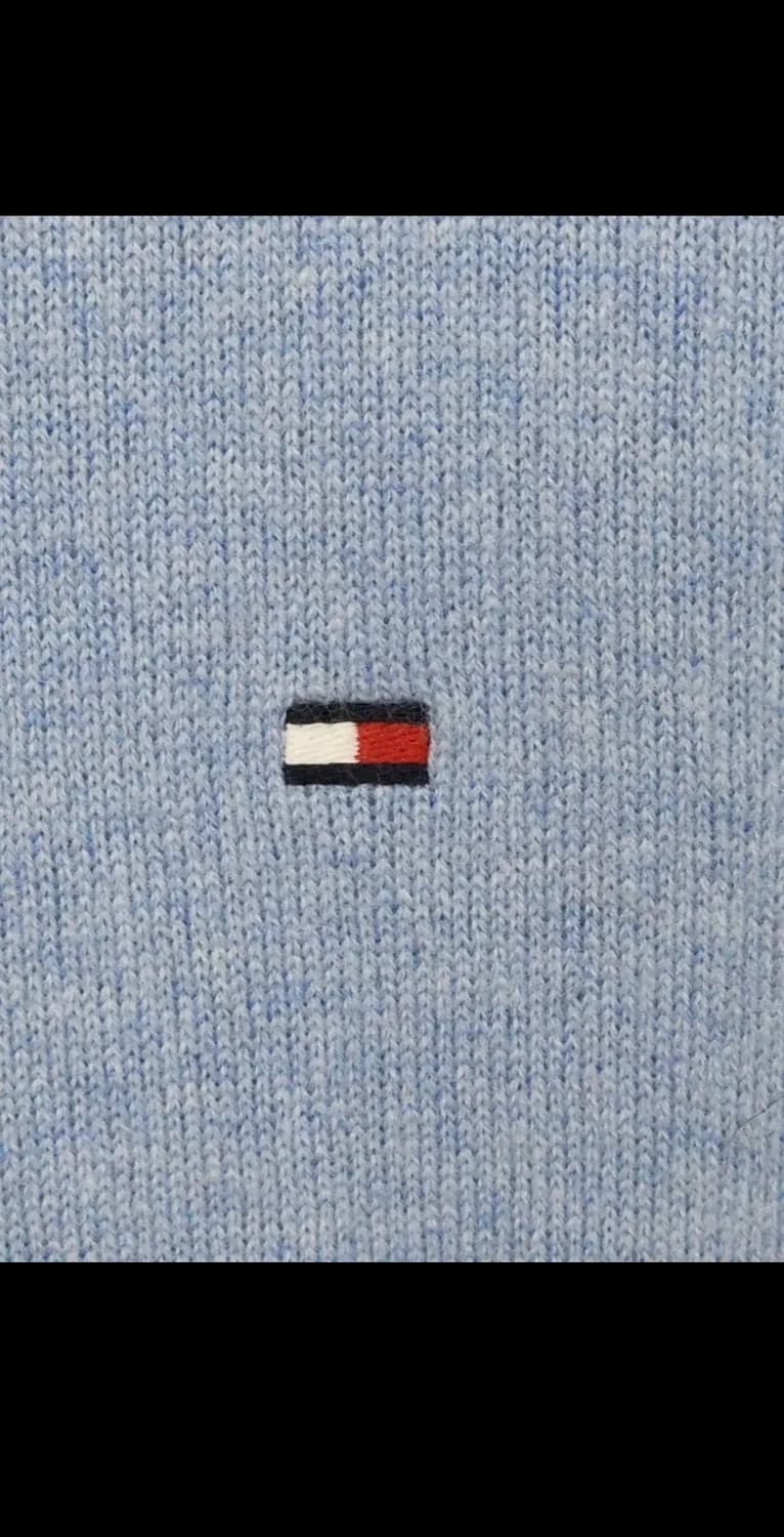 (M) 타미힐피거 캐시미어 니트 하늘색 스웨터 토미 라운드  상품이미지4
