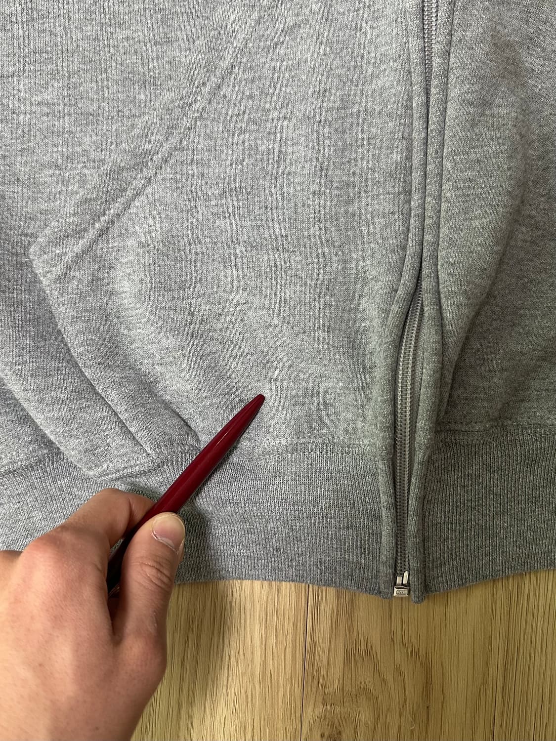 90s 빈티지 러셀 후드집업 그레이 L 상품이미지8