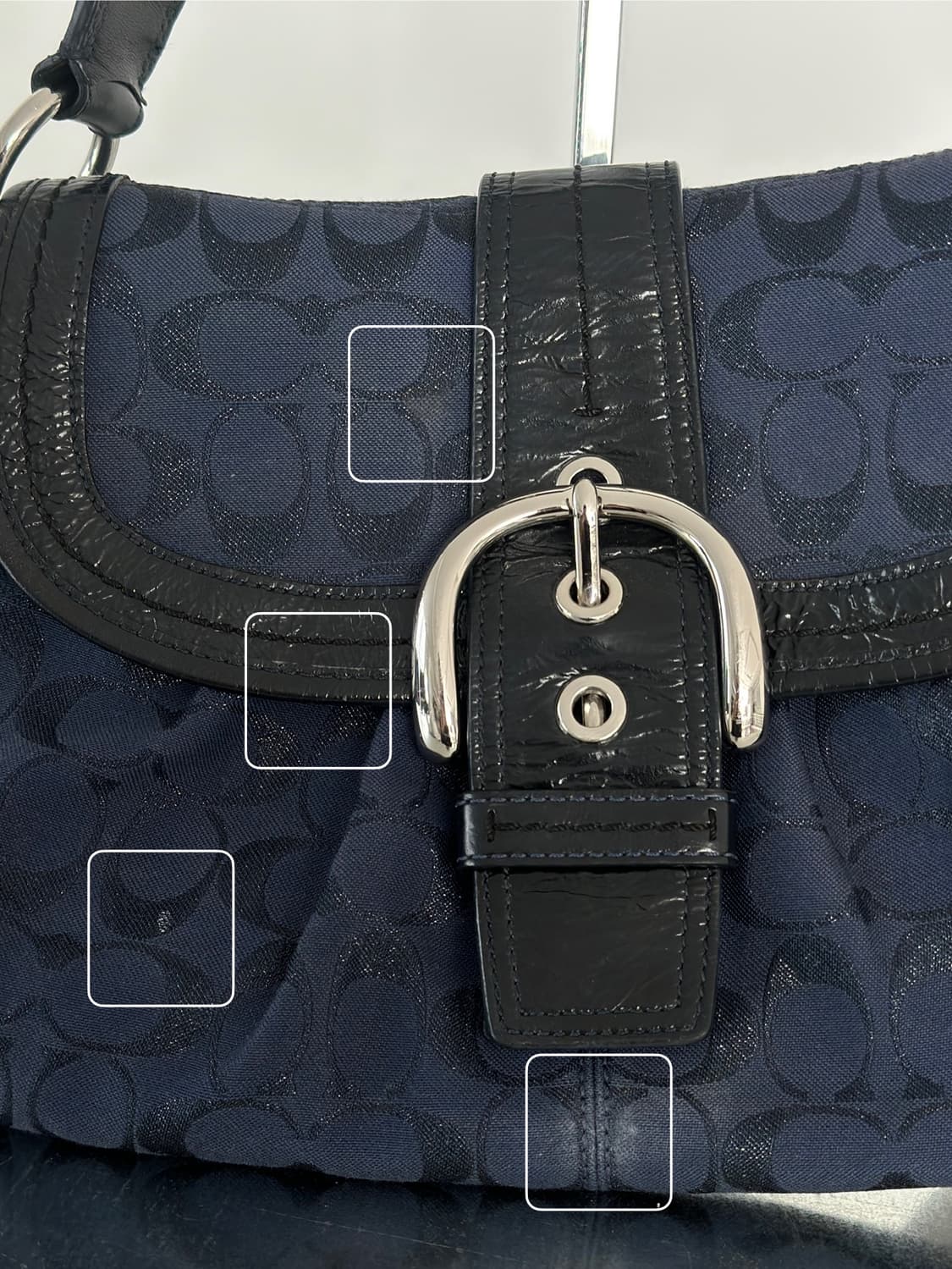 코치 미드나잇블루 자카드 호보백  상품이미지10