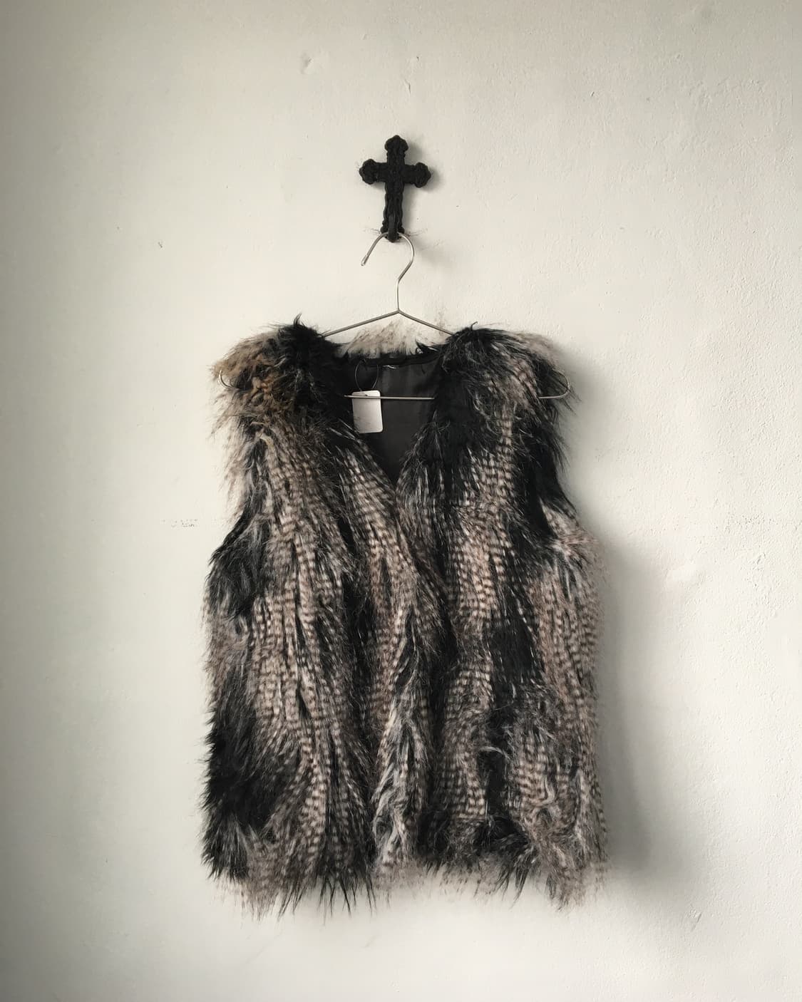 Fake fur feather mood vest 상품이미지2