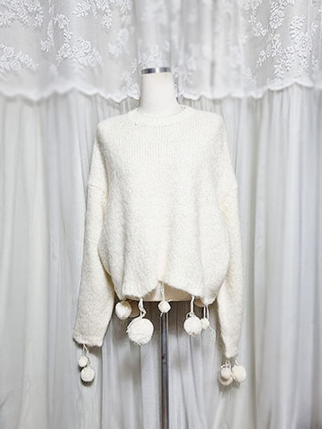 서쿠키 모헤어 방울니트 상품이미지1