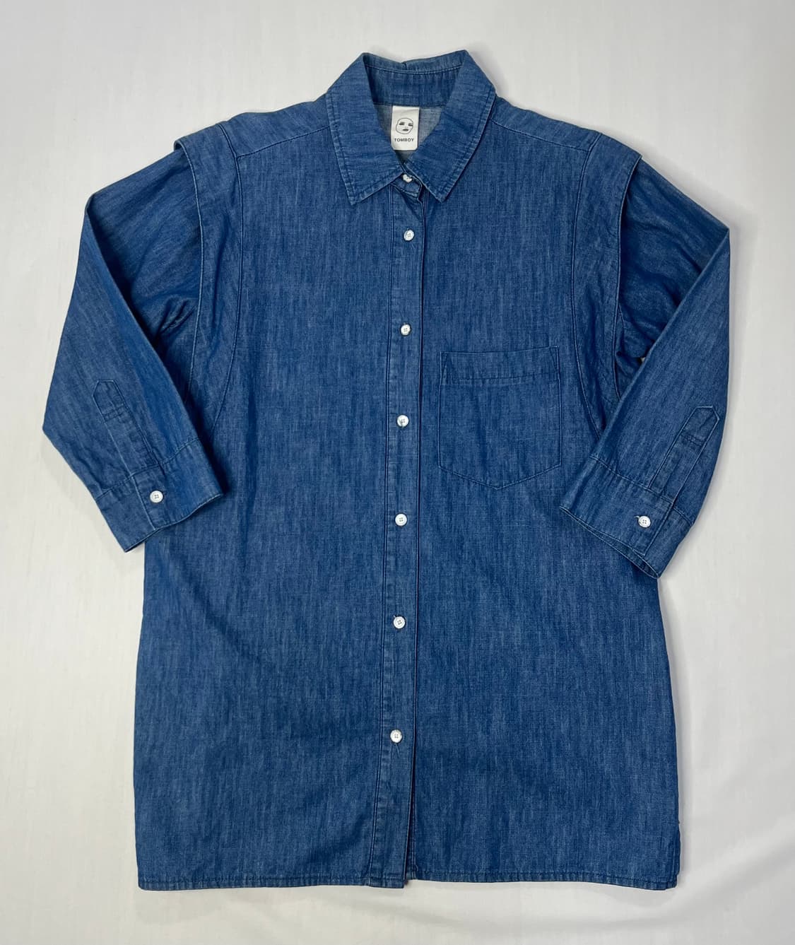 톰보이 데님 롱 셔츠 상품이미지2