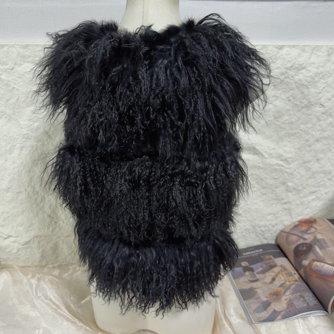 빈티지 고딕 양털 토스카나+토끼털 조끼 베스트 상품이미지3