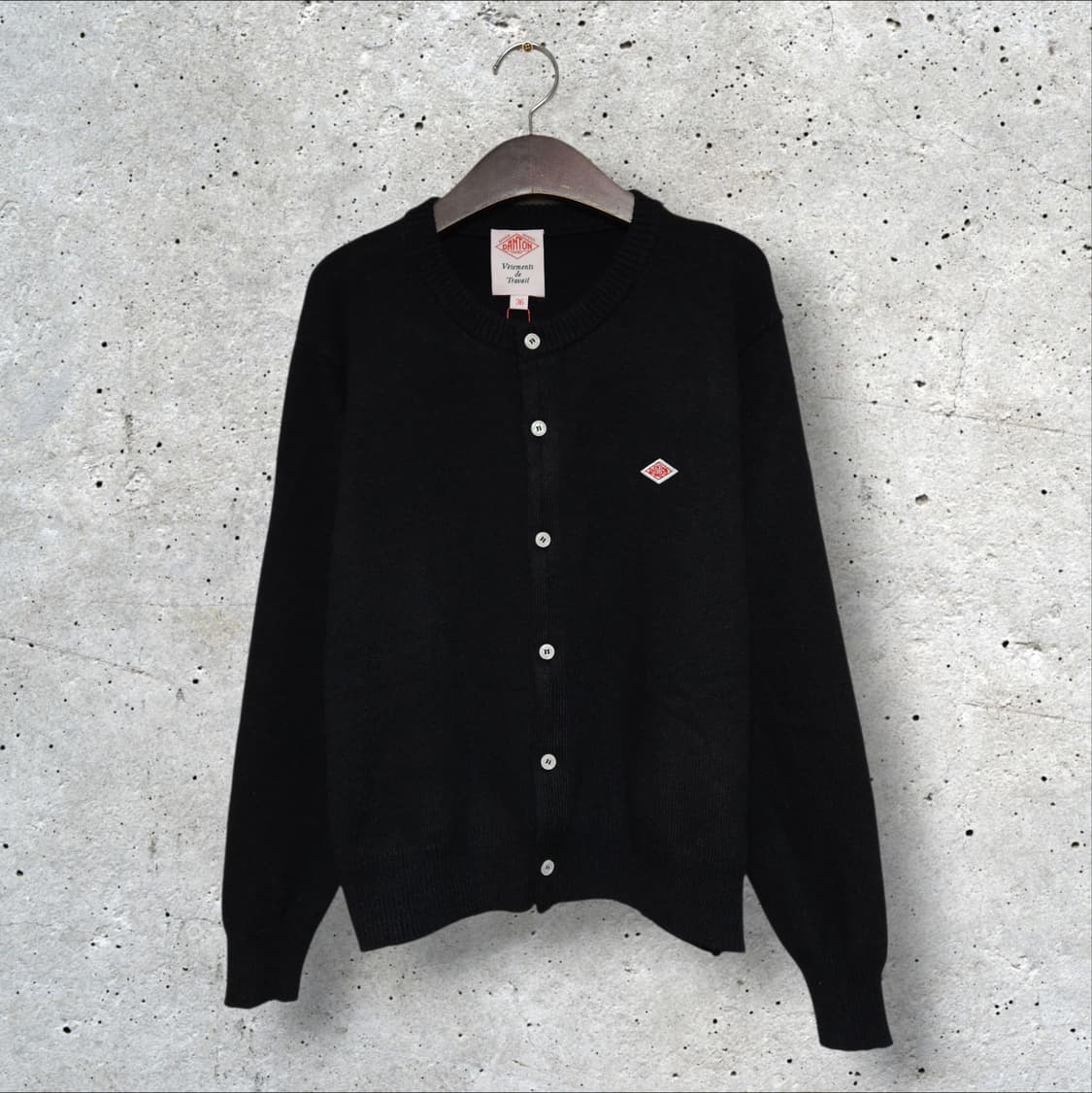 단톤 크루넥 니트 가디건 블랙 (95/M) 상품이미지1