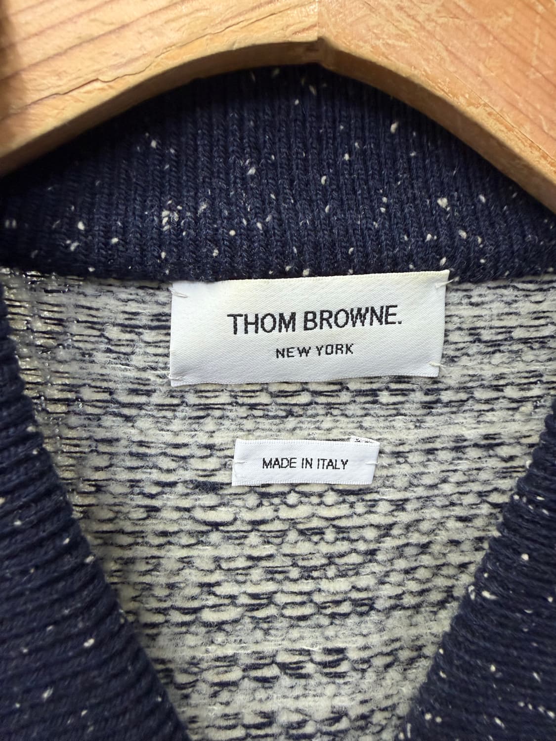 매장판정품) 톰브라운 남성 체크 니트 집업 자켓 2  상품이미지7