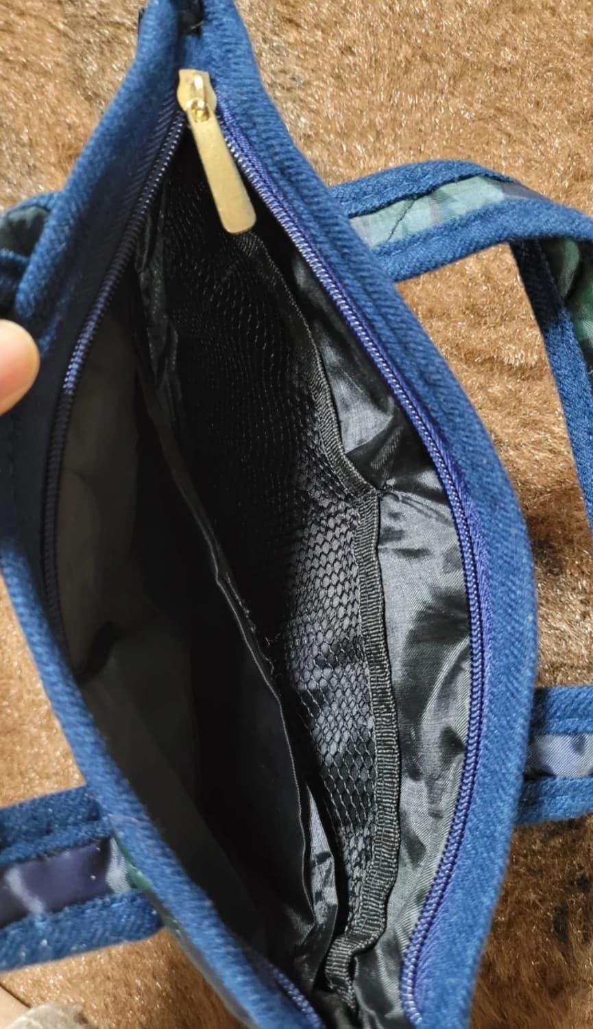 영국 라벤헴(LAVENHAM) 퀼팅 체크 소형 토트백 상품이미지6