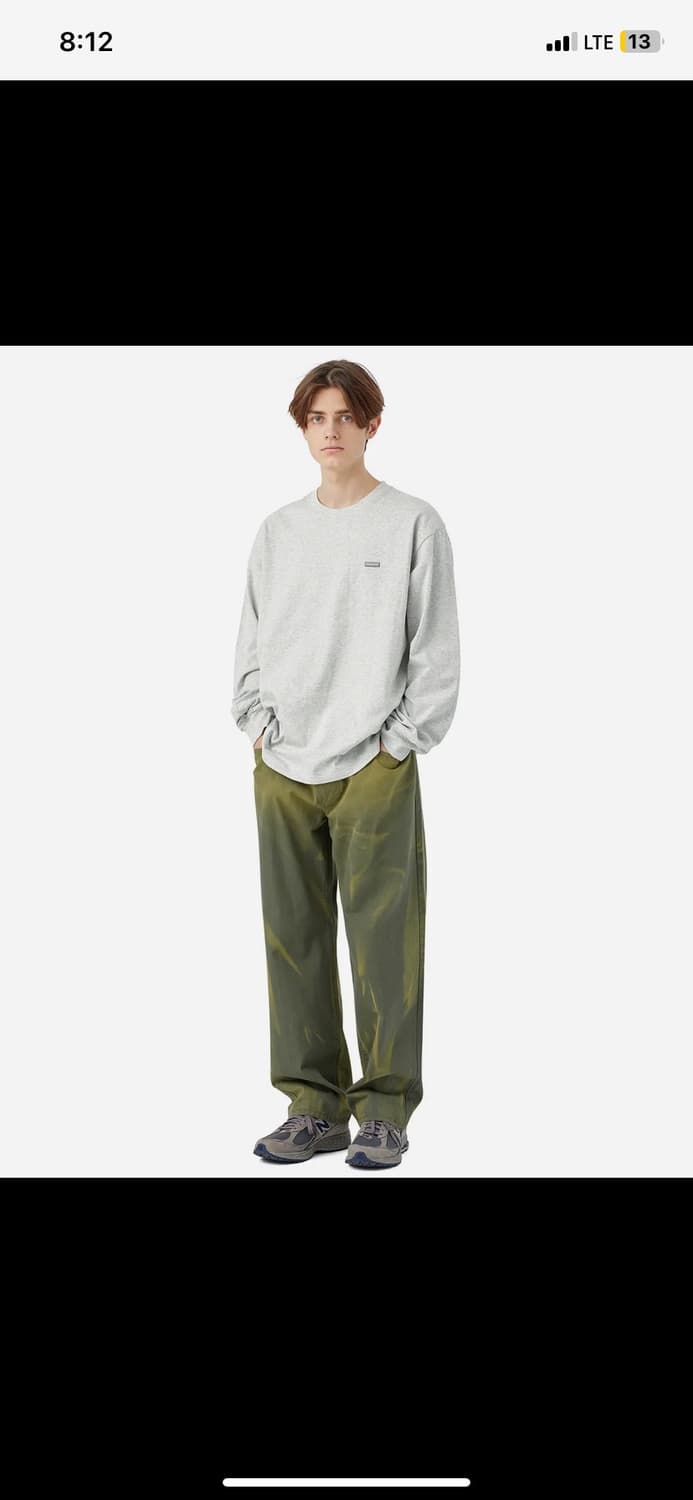 디스이즈네버댓 페이디드 데님 팬츠 올리브 상품이미지5