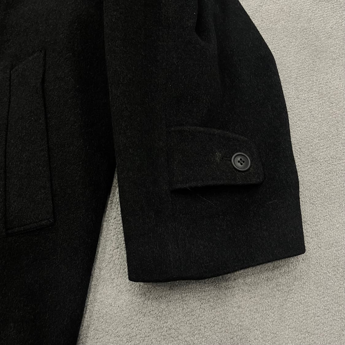 L 빈티지 블랙 코트 상품이미지3
