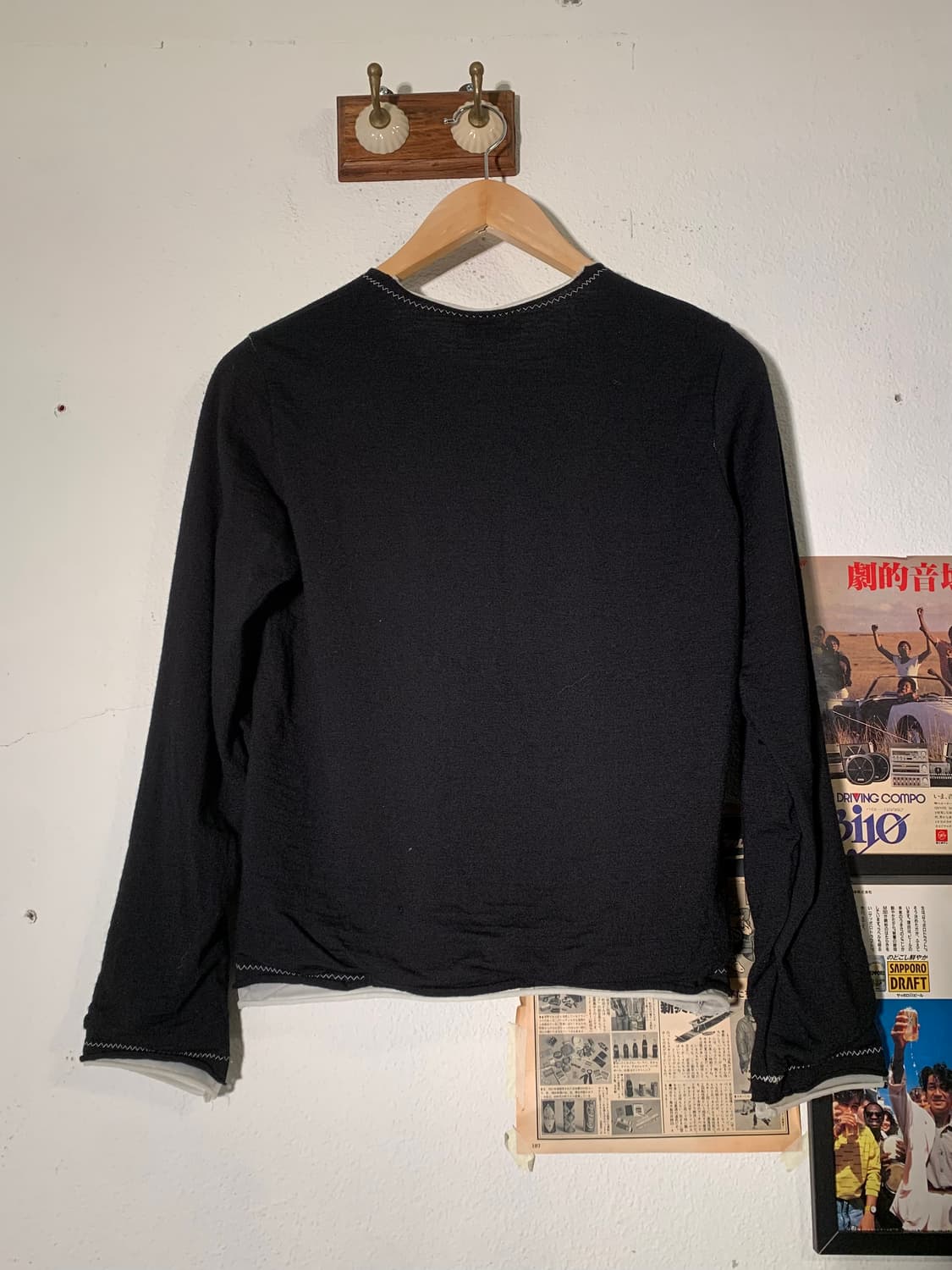 꼼데가르송 트리콧 싱글스티치 울 가디건 상품이미지3