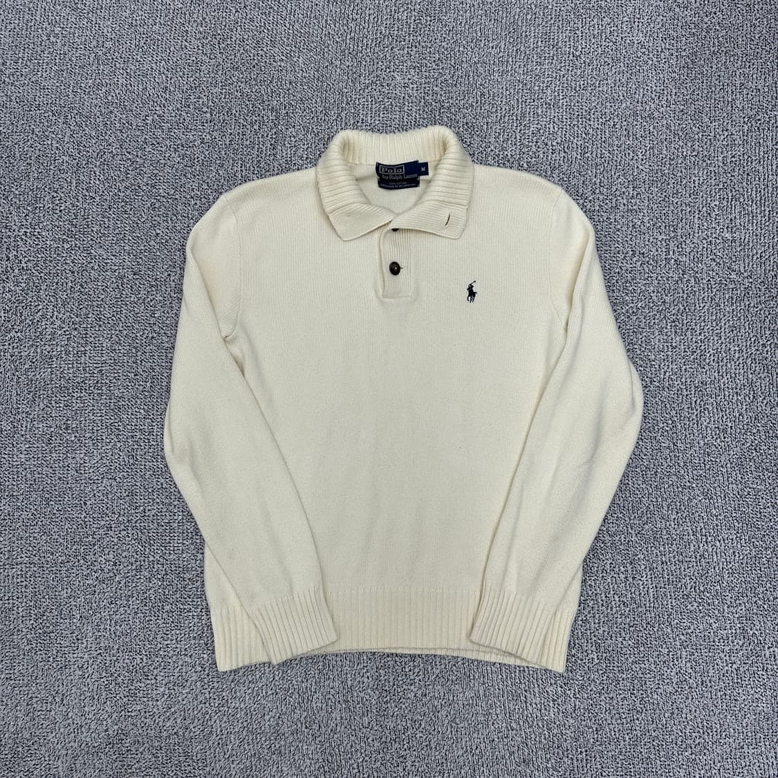 폴로 코튼 카라넥 니트 M 상품이미지2