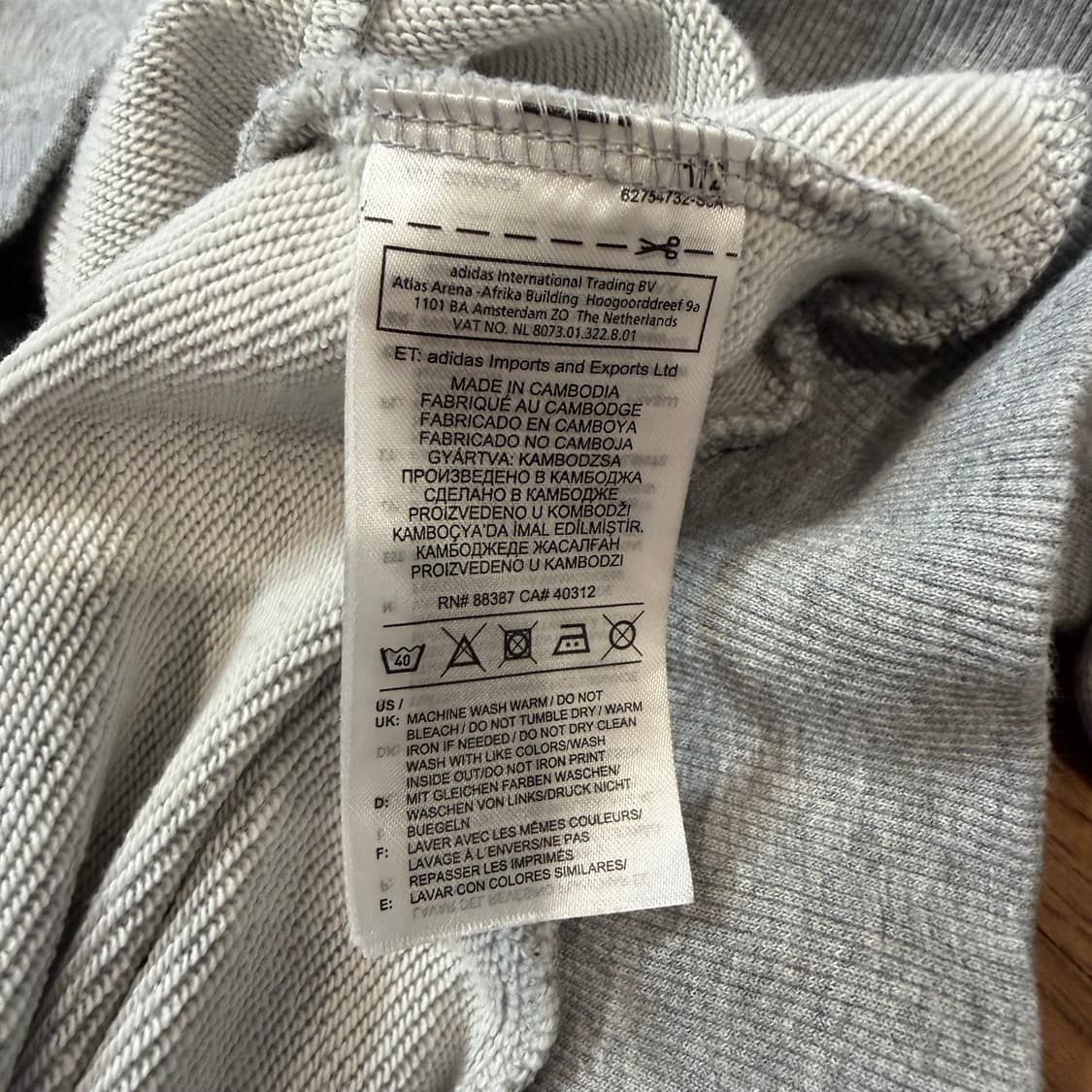 아디다스 그레이 베이직 후드티 상품이미지3