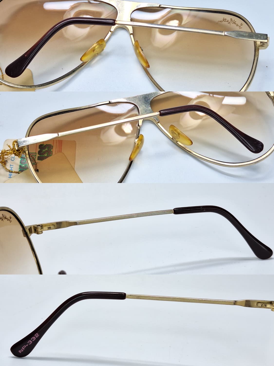 80s 일본제 빈티지 데드스톡 미사용/NP-332 선글라스 에비에이터 상품이미지9