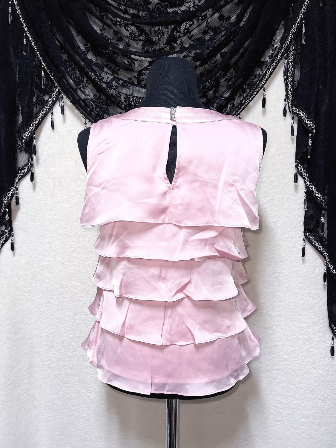 핑키앤다이안 히메갸루 로맨틱 비즈큐빅 쉬폰프릴 로걀탑 나시 헤이세이 핀터 상품이미지8