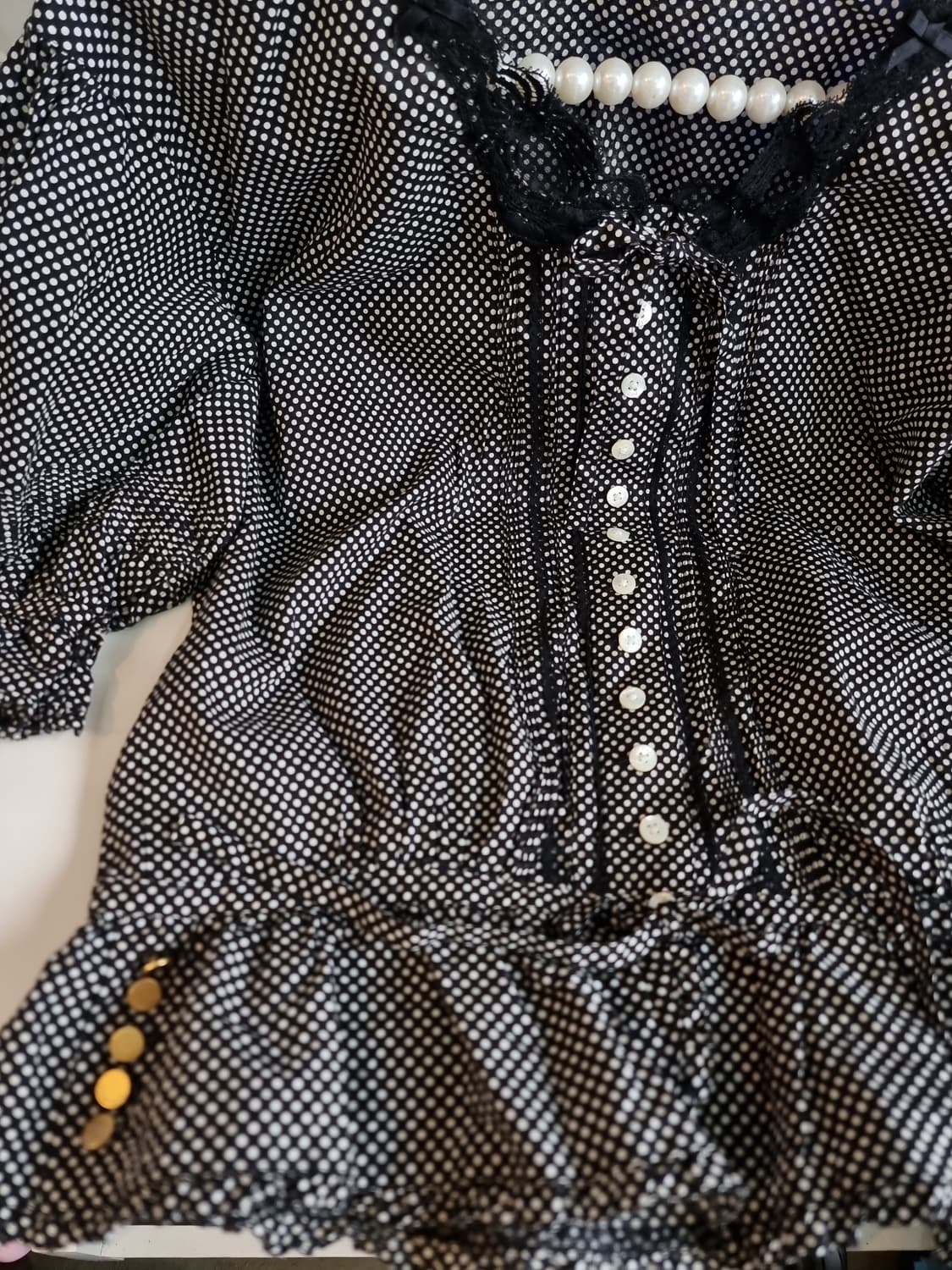 핑크하우스 PINK HOUSE 도트 프릴 블라우스 상품이미지8