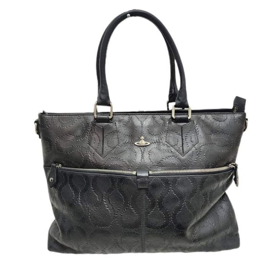 비비안 웨스트우드 앤틱 패턴 레더 토트백 상품이미지1