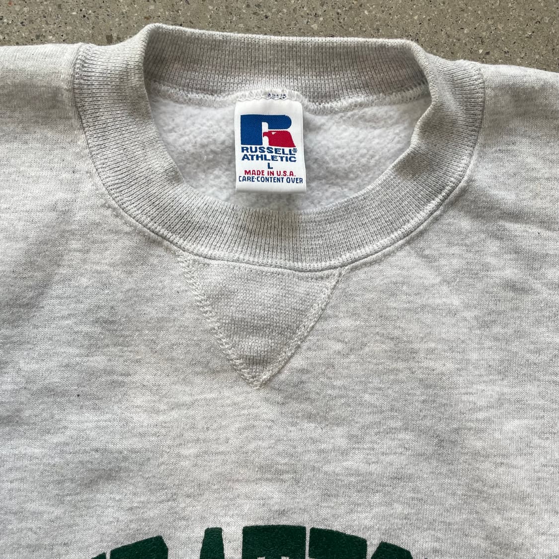 빈티지  러셀 애슬레틱 스웻셔츠 그레이 (다크그린tennis) made  상품이미지2