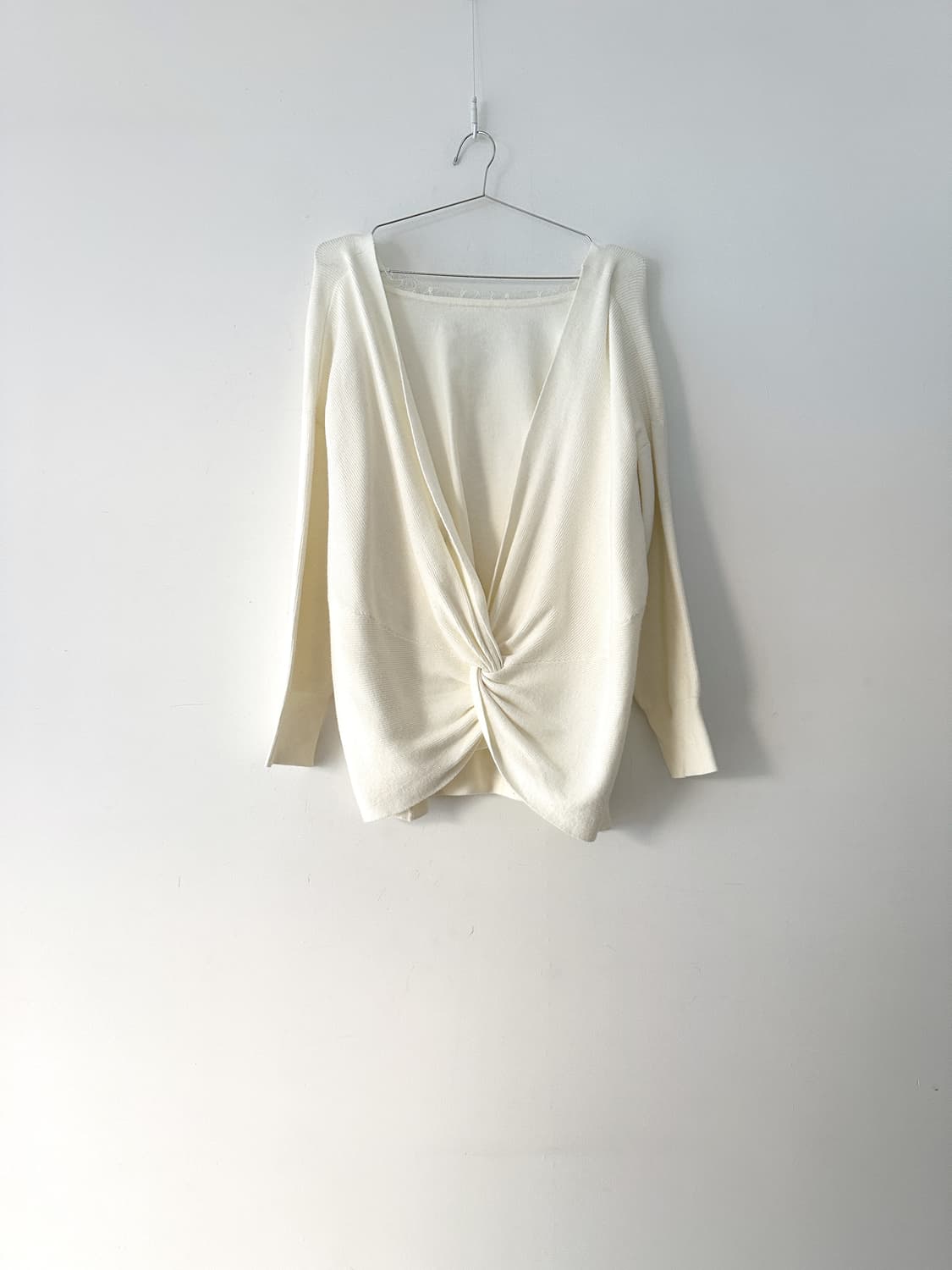 Lace twist layered knit / ivory 상품이미지1