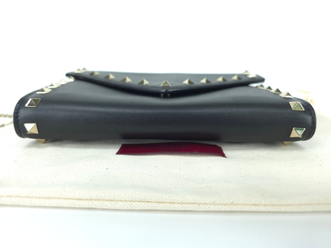 발렌티노 락스터드 엔벨롭 체인 숄더백 크로스백 블랙
 상품이미지6