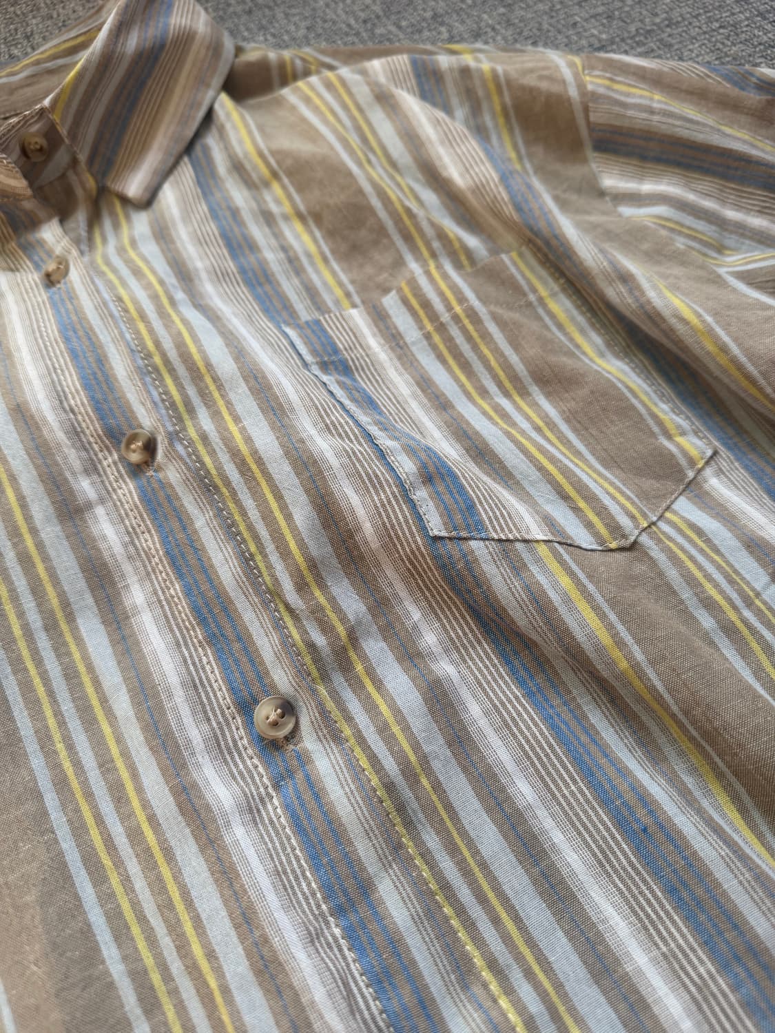빈티지 스트라이프 린넨 셔츠 상품이미지2