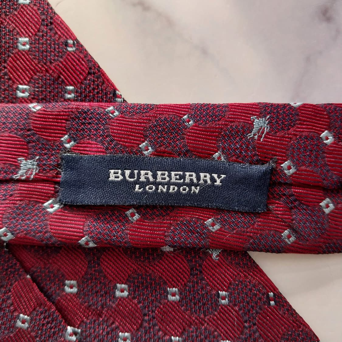 버버리 실크 기마사 로고 자카드 넥타이 10cm A+~A등급  K1508 상품이미지7