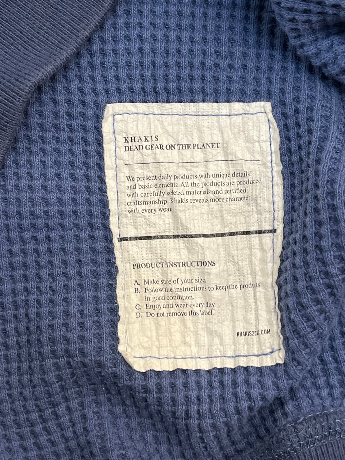 카키스 와플 후드집업 블루 4 #csz2789 상품이미지4