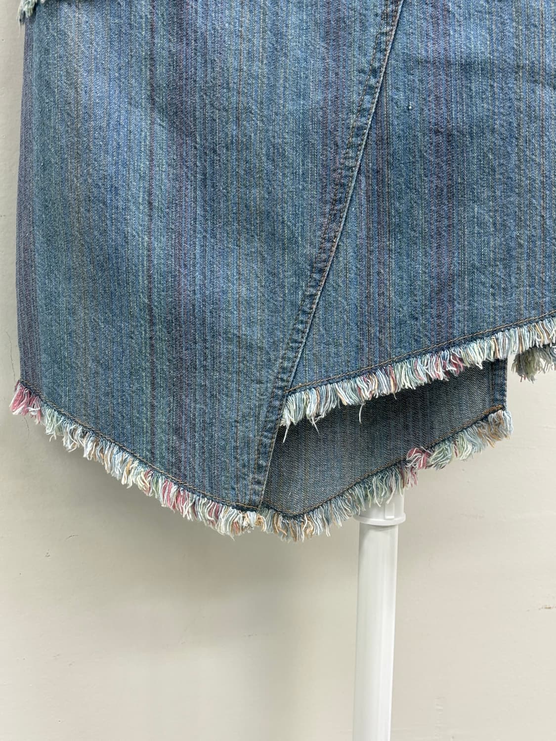 빈티지 연청 데님 미디 스커트 상품이미지5